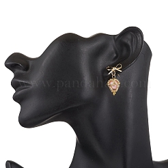 Pendientes colgantes de diamantes de latón&nbsp;EJEW-MZ00465-02