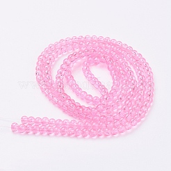 1 filo perle tonde in vetro trasparente crackle fili&nbsp;X-CCG-Q001-4mm-02