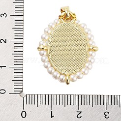 Pendenti smaltati in ottone placcato a cremagliera&nbsp;X-KK-C056-07G-07