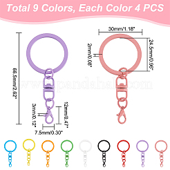 36 шт. двухцветные железные застежки-шарниры для брелка с распылителем&nbsp;FIND-AR0004-01
