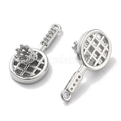 Подвески из латуни с покрытием из прозрачного кубического циркония&nbsp;KK-M102-23G-P