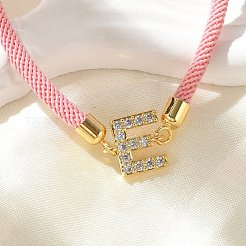 Bracelets réglables en nylon&nbsp;X-BJEW-C096-01G-05