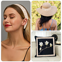 10 ярд полиэфирной кружевной ленты с вышивкой и пайеткой&nbsp;PW-WG94215-03