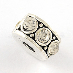 Messing Rhinestone europäischen Verschlüsse&nbsp;KK-N291-01AS-07