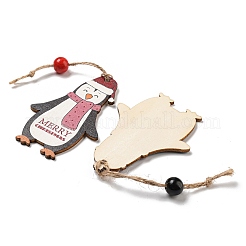 9 ensemble de décorations de pendentif en bois de Noël de 3 styles&nbsp;WOOD-U004-01C