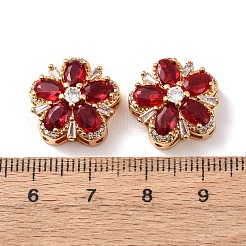 Латунные микро проложить кубического циркония бусы&nbsp;KK-A284-19G-01