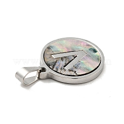304 Edelstahl mit Anhängern aus Paua-Muschel&nbsp;STAS-G268-02V-P