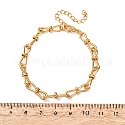 304 Edelstahl-Gliederkettenarmbänder mit Schleife für Damen&nbsp;BJEW-F529-08G
