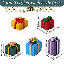30 Stück 5 Stile Weihnachts-Cabochons aus opakem Harz.&nbsp;CRES-SC0003-23