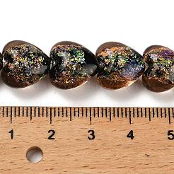 Нити стеклянных бусин из дихроичной фольги ручной работы&nbsp;DICH-U001-03B