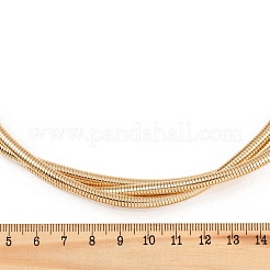 Collier ras du cou en alliage à 3 brin avec chaîne serpent ronde enroulée pour femmes et hommes&nbsp;NJEW-C090-02G