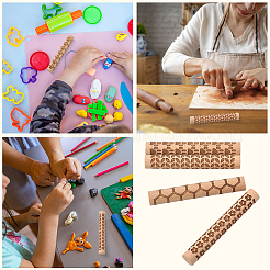 4 шт. 4 стиля палочек для печати из бука&nbsp;TOOL-CN0001-03