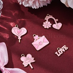 20 шт. 5 стиля подвески из сплава и эмали на тему Дня святого Валентина&nbsp;ENAM-FP0002-15