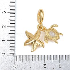 Europäische Anhänger mit klarem Zirkonia in Pavé-Fassung aus Messing&nbsp;X-KK-N271-43G