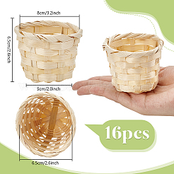 16 шт. мини-бамбуковая корзина&nbsp;AJEW-PH0007-61B