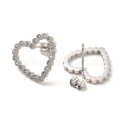 Strass di cristallo scavano orecchini a forma di cuore&nbsp;STAS-H175-14P