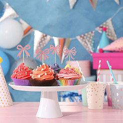 60 шт. бумажные банты для украшения торта&nbsp;DIY-CA0007-75