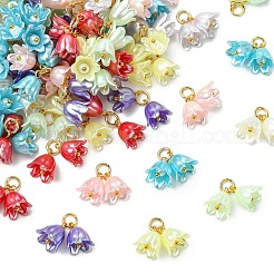 80 шт. 8-х цветные подвески из АБС-пластика с жемчугом&nbsp;PALLOY-CJ00075