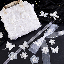 16 stücke 8 arten organza spitze stickerei kostüm zubehör&nbsp;DIY-GA0007-51