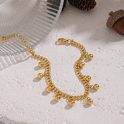 Минималистичные браслеты из круглых бусин и подвесок из нержавеющей стали 304&nbsp;KO3660