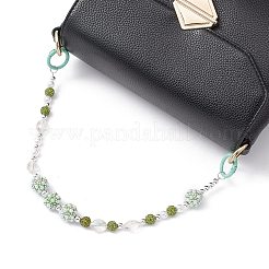 Catena multiuso con strass in argilla polimerica e perline di ematite sintetica&nbsp;HJEW-JM01119