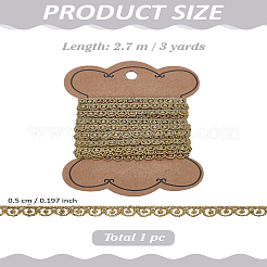 3 ярд винтажного металлического золотого полиэстерового кружева&nbsp;OCOR-LP0002-52