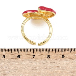 Латунные эмалевые регулируемые манжеты для женщин&nbsp;RJEW-G357-01I