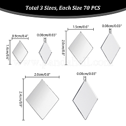 210 шт. 3 вида самоклеящихся акриловых кабошонов&nbsp;DIY-PH0022-93A