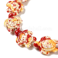 Нити из синтетических бирюзовых бусин&nbsp;X-G-P507-05B