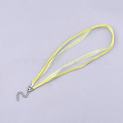 Fabrication de colliers avec cordon en cire et organza&nbsp;NCOR-T002-110