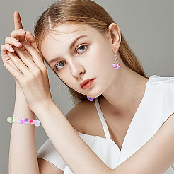 250шт 10 цвета матовые окрашенные распылением стеклянные бусины&nbsp;GLAA-YW0005-42