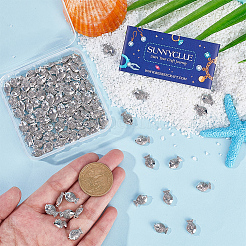 100 шт. бусины в виде рыбок из цинкового сплава в тибетском стиле&nbsp;TIBEB-SC0001-35