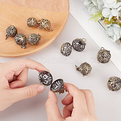 10 шт. 5 стиля подвески из латуни в виде клетки&nbsp;KK-FI0001-11