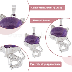 8 шт. 4 стиля подвески из натуральных драгоценных камней&nbsp;G-DC0001-18