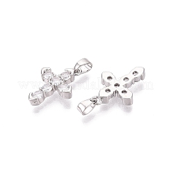 Pendentifs en laiton zircon cubique transparent&nbsp;KK-Q073-01P