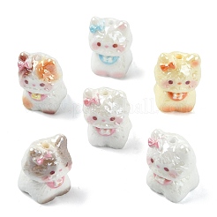 10 pieza de cuentas de resina opaca galvanizadas de 5 colores&nbsp;RESI-CJZ0001-12