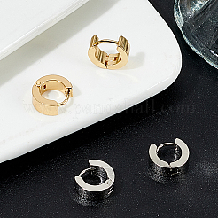 4 пара сережек-колец Huggie Hoop из нержавеющей стали 304 двух цветов&nbsp;EJEW-LP0001-08