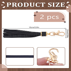 2 шт. подвеска-кисточка из искусственной кожи&nbsp;FIND-LP0004-01A