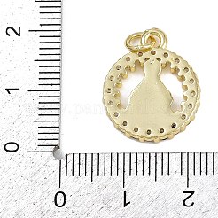 Латунные микро проложить кубического циркония подвески&nbsp;KK-Z123-24G-01