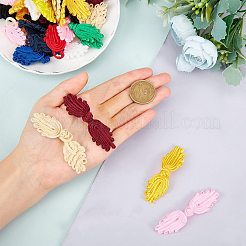 28sets 7 farbe handgemachte chinesische frösche knoten tasten sets&nbsp;BUTT-NB0001-38-1