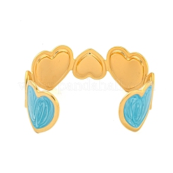 Bracelets manchettes ouverts en acier inoxydable 304 avec placage ionique (IP)&nbsp;BJEW-S151-06G-02