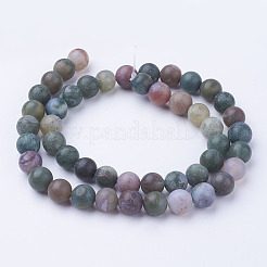 Природного индийского агата шарик нити&nbsp;G-G735-01F-8mm