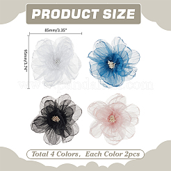 8 шт. 4 цвета железные пряжки для обуви&nbsp;HJEW-ME00034