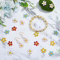 50шт 5 цвета сплава эмалевые подвески&nbsp;ENAM-HY0003-02