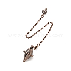 Pendules de radiesthésie pointus chaîne câble en laiton&nbsp;HJEW-D004-04