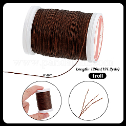 Круглый шнур из вощеного полиэстера длиной 120 м.&nbsp;YC-WH0019-01A