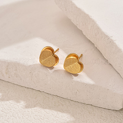 Серьги-гвоздики в форме сердца из нержавеющей стали 201&nbsp;GB5013