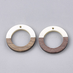 Pendentifs en résine & en bois&nbsp;RESI-S358-04-M
