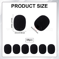 60 шт. мини-микрофонный губчатый чехол&nbsp;AJEW-ME0001-37