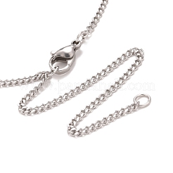 Collana con ciondolo abbraccio umano in ottone con 201 catene in acciaio inossidabile per donna&nbsp;NJEW-I114-01B